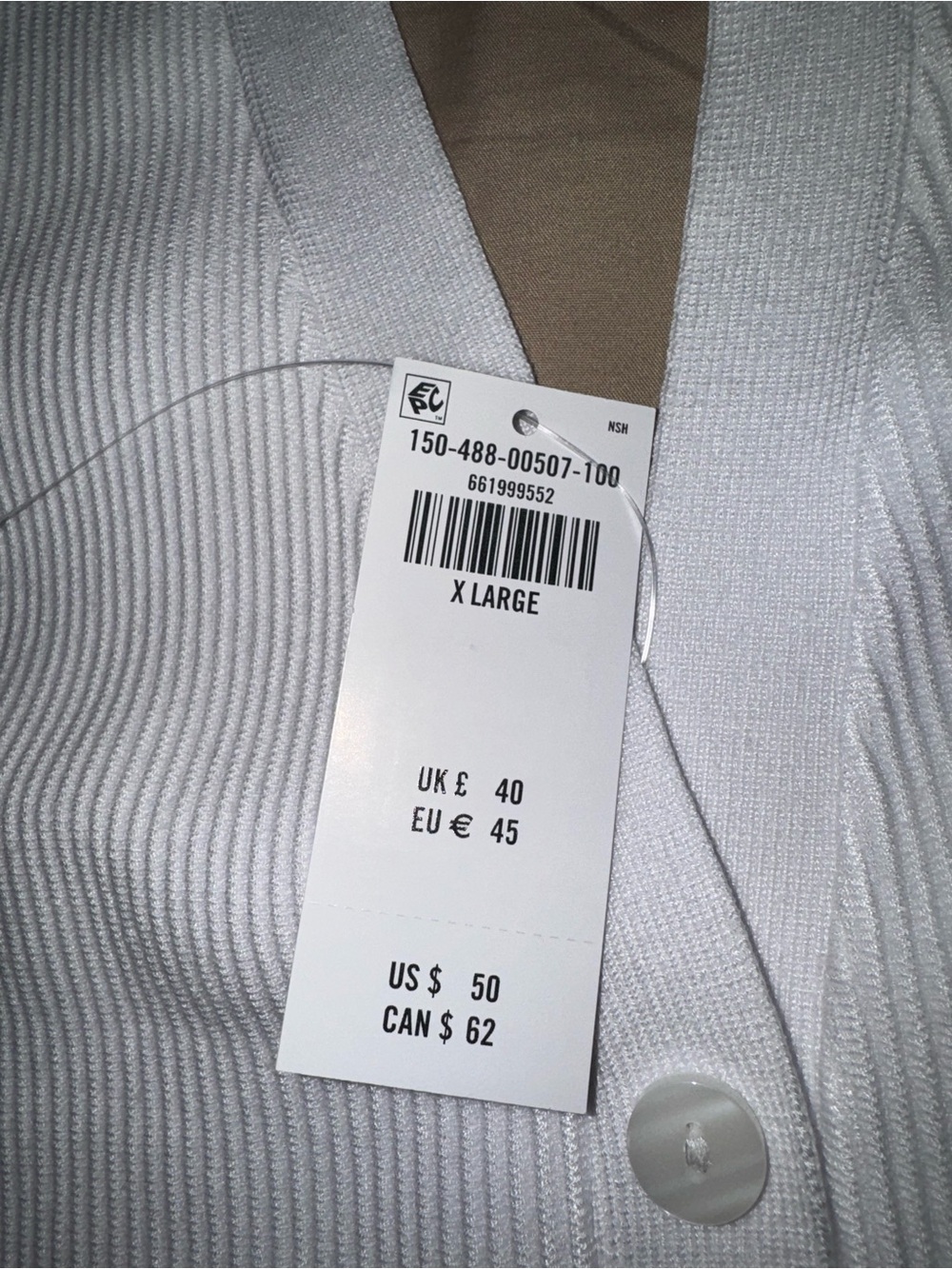Abercrombie Ribbed White Halter XL - Picture 2 of 5